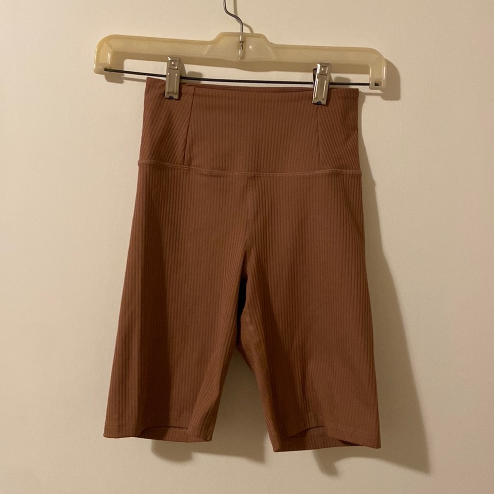 Girlfriend Collective Gold High Waisted Biker Shorts